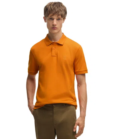 Hugo Boss Boss By  Men's Slim-fit Stretch-cotton Logo Patch Polo Shirt