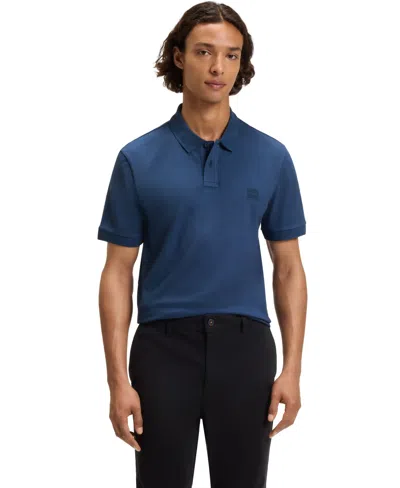 Hugo Boss Boss By  Men's Slim-fit Stretch-cotton Logo Patch Polo Shirt