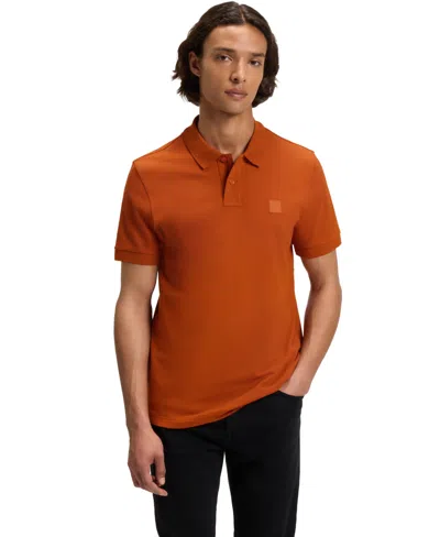 Hugo Boss Boss By  Men's Slim-fit Stretch-cotton Logo Patch Polo Shirt