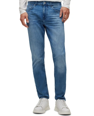 Hugo Boss Boss By  Men's Slim-fit Super-soft Stretch Denim Jeans In Bright Blue