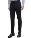 Hugo Boss Genius Tech Flannel Pants With Cinched Sidetabs In Dark Blue