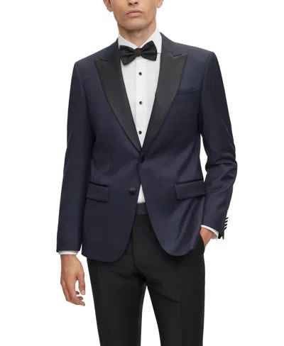 Hugo Boss Boss By  Men's Slim-fit Tuxedo Jacket In Dark Blue