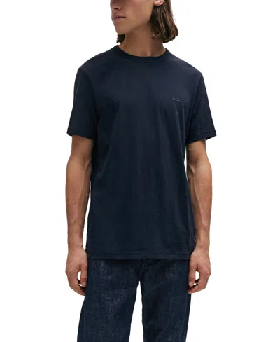 Hugo Boss Boss By  Men's Slub-cotton Logo Detail T-shirt