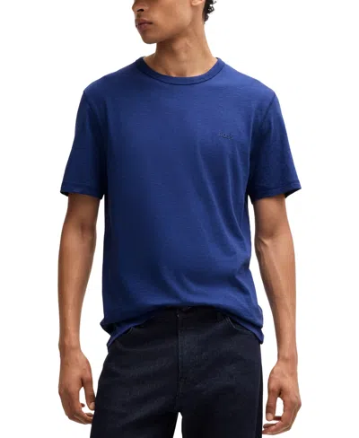 Hugo Boss Boss By  Men's Slub-cotton Logo Detail T-shirt