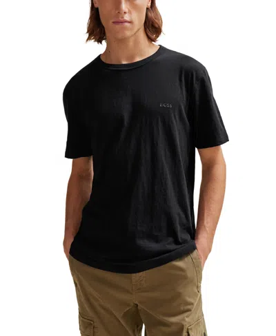 Hugo Boss Boss By  Men's Slub-cotton Logo Detail T-shirt