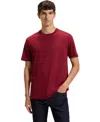 Hugo Boss Embroidered-logo Pyjama T-shirt In A Cotton Blend In Red