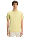 Hugo Boss Regular-fit T-shirt In Cotton With Mouline Logo In Yellow