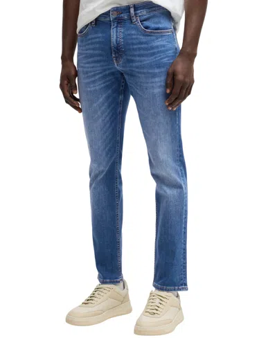 Hugo Boss Boss By  Men's Soft Motion Slim-fit Jeans In Open Blue