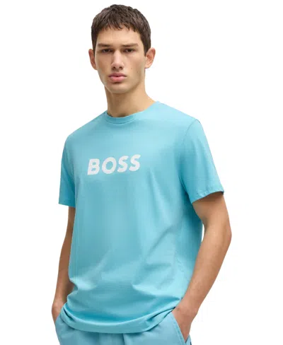 HUGO BOSS BOSS BY HUGO BOSS MEN'S SPF 50+ UV PROTECTION COTTON-JERSEY T-SHIRT