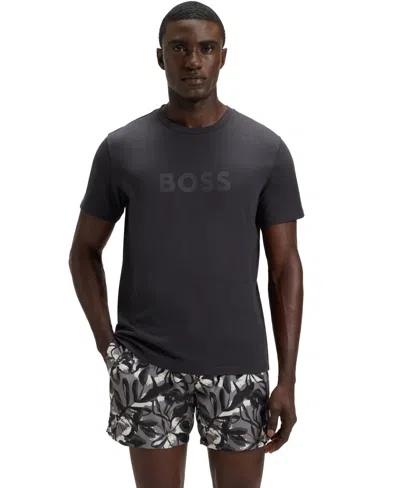 HUGO BOSS BOSS BY HUGO BOSS MEN'S SPF 50+ UV PROTECTION COTTON-JERSEY T-SHIRT
