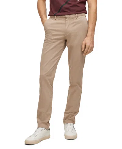 Hugo Boss Boss By  Men's Stretch Slim-fit Chinos In Open Beige