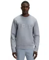 Hugo Boss Boss By  Men's Stretch-cotton Logo Sweatshirt In Gray