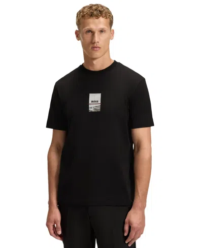 HUGO BOSS BOSS BY HUGO BOSS MEN'S STRETCH COTTON PRINT RELAXED-FIT T-SHIRT