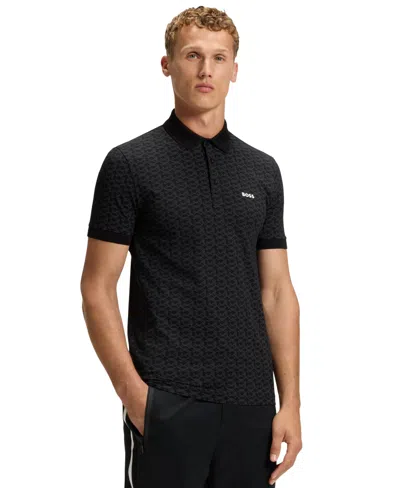 Hugo Boss Boss By  Men's Stretch Cotton Printed Paddy Polo Shirt