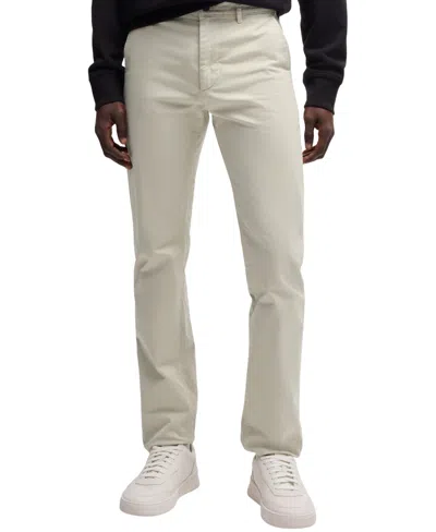 Hugo Boss Boss By  Men's Stretch-cotton Satin Slim-fit Chinos In Neutral