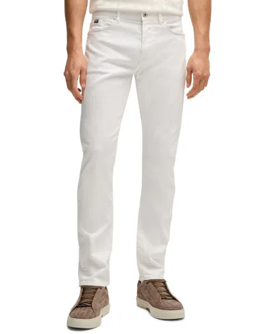 Hugo Boss Boss By  Men's Stretch Denim Delaware Slim-fit Jeans In White