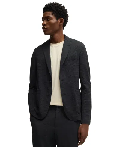 Hugo Boss Boss By  Men's Stretch Seersucker Blazer In Black