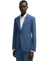 Hugo Boss Single-breasted Blazer In Open Blue