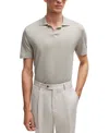 Hugo Boss Boss By  Men's Striped Detail Polo In Open Beige