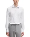 Hugo Boss Boss Roan Solid Stretch Cotton Button-up Shirt In White