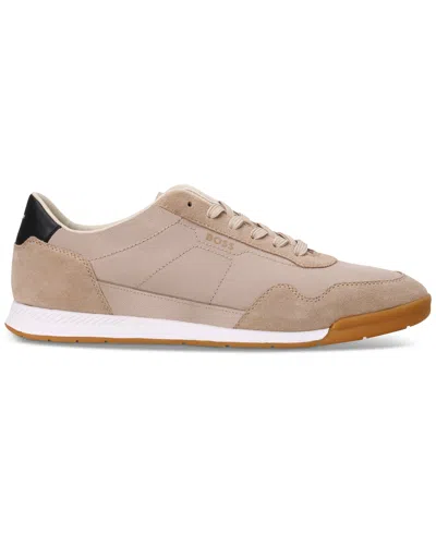 Hugo Boss Boss By  Men's Titanium Runner Sneakers In Light Beige