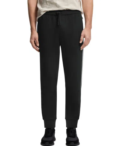 Hugo Boss Boss By  Men's Triangle-jacquard Tracksuit Bottoms Pants In Black