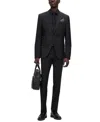 Hugo Boss Boss By  Men's Two-piece Melange Suit, Created For Macy's In Black
