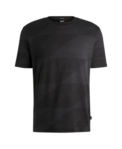 HUGO BOSS BOSS BY HUGO BOSS MEN'S TWO-TONE JACQUARD T-SHIRT