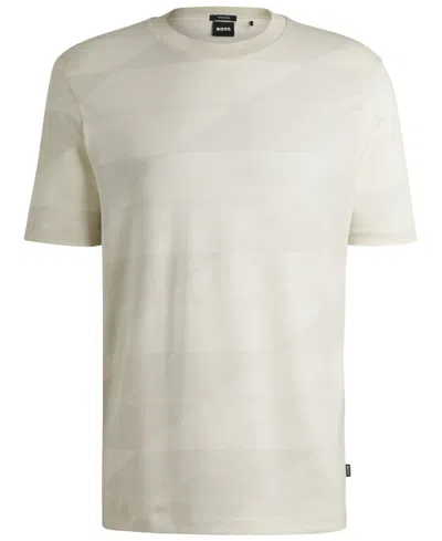 HUGO BOSS BOSS BY HUGO BOSS MEN'S TWO-TONE JACQUARD T-SHIRT