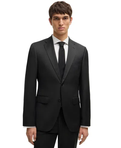 Hugo Boss Boss By  Men's Virgin-wool Serge Suit Jacket In Black