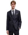Hugo Boss Boss By  Men's Virgin Wool Slim-fit Jacket In Navy