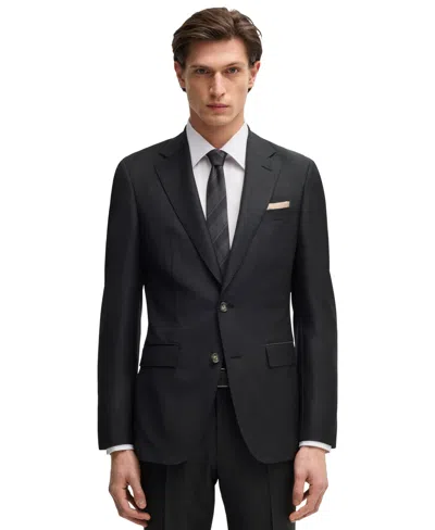 Hugo Boss Boss By  Men's Virgin Wool Slim-fit Jacket In Open Gray