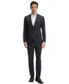 Hugo Boss Boss Huge Check Virgin Wool Suit In Blue