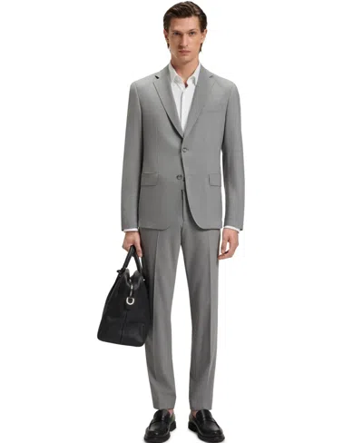 Hugo Boss Boss By  Men's Washable Micro-patterned Stretch Fabric Slim-fit Suit In Gray