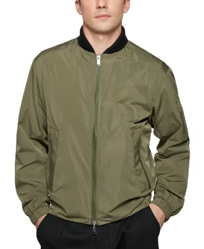 Hugo Boss Boss By  Men's Water-repellent Regular-fit Jacket In Open Green