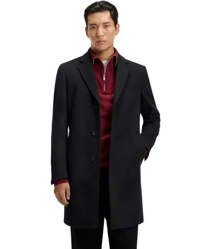 Hugo Boss Boss By  Men's Wool Blend Formal Coat In Black