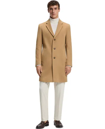 Hugo Boss Boss By  Men's Wool Blend Formal Coat In Brown