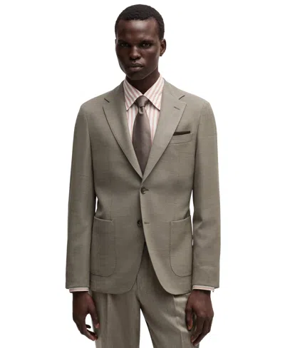 Hugo Boss Boss By  Men's Wool-blend Slim-fit Blazer In Open Green
