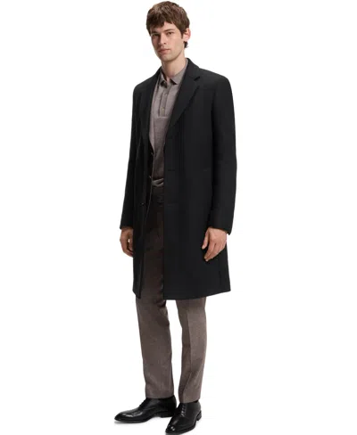 Hugo Boss Boss By  Men's Wool Blend Slim-fit Formal Coat In Black