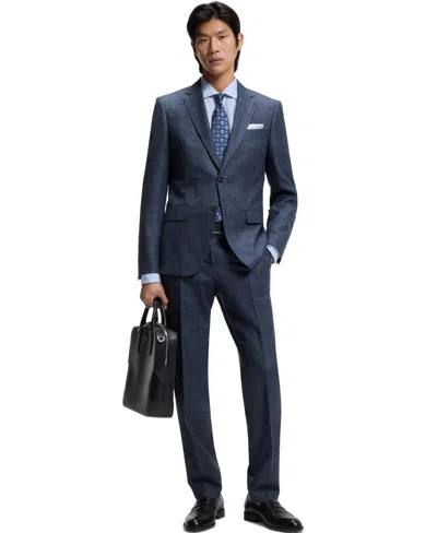 Hugo Boss Boss By  Men's Wool Blend Two-piece Slim-fit Suit In Open Blue