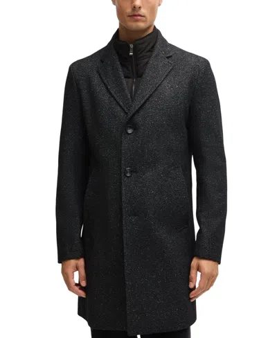 HUGO BOSS BOSS BY HUGO BOSS MEN'S ZIP-UP SLIM-FIT COAT