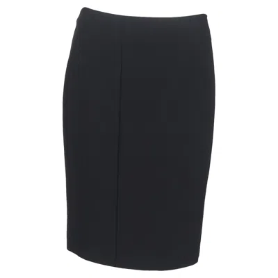 HUGO BOSS BOSS BY HUGO BOSS PANELLED KNEE-LENGTH PENCIL SKIRT IN BLACK WOOL