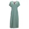Hugo Boss Boss V-neck Dress In Green