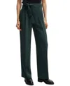 Hugo Boss Relaxed-fit Trousers In Crease-resistant Japanese Crepe In Open Green