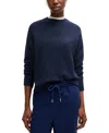 Hugo Boss Boss By  Women's Crew-neck Sweater In Open Blue