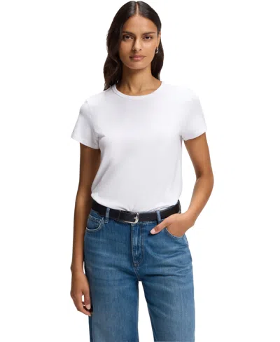 Hugo Boss Boss By  Women's Evyta Slim-fit Embroidered Logo T-shirt In Multi