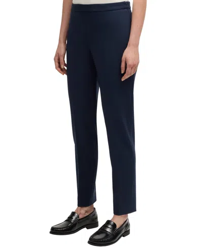 Hugo Boss Boss By  Women's Front Crease Regular Fit Trouser Pants In Dark Blue