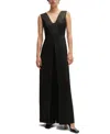 Hugo Boss Jumpsuit In Lustrous Fabric With Layered Effect In Black