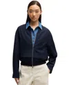 Hugo Boss Boss By  Women's Layered Effect Oversized Jacket In Dark Blue