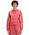 Hugo Boss Boss By  Women's Melange Cotton-blend Sweatshirt In Pink